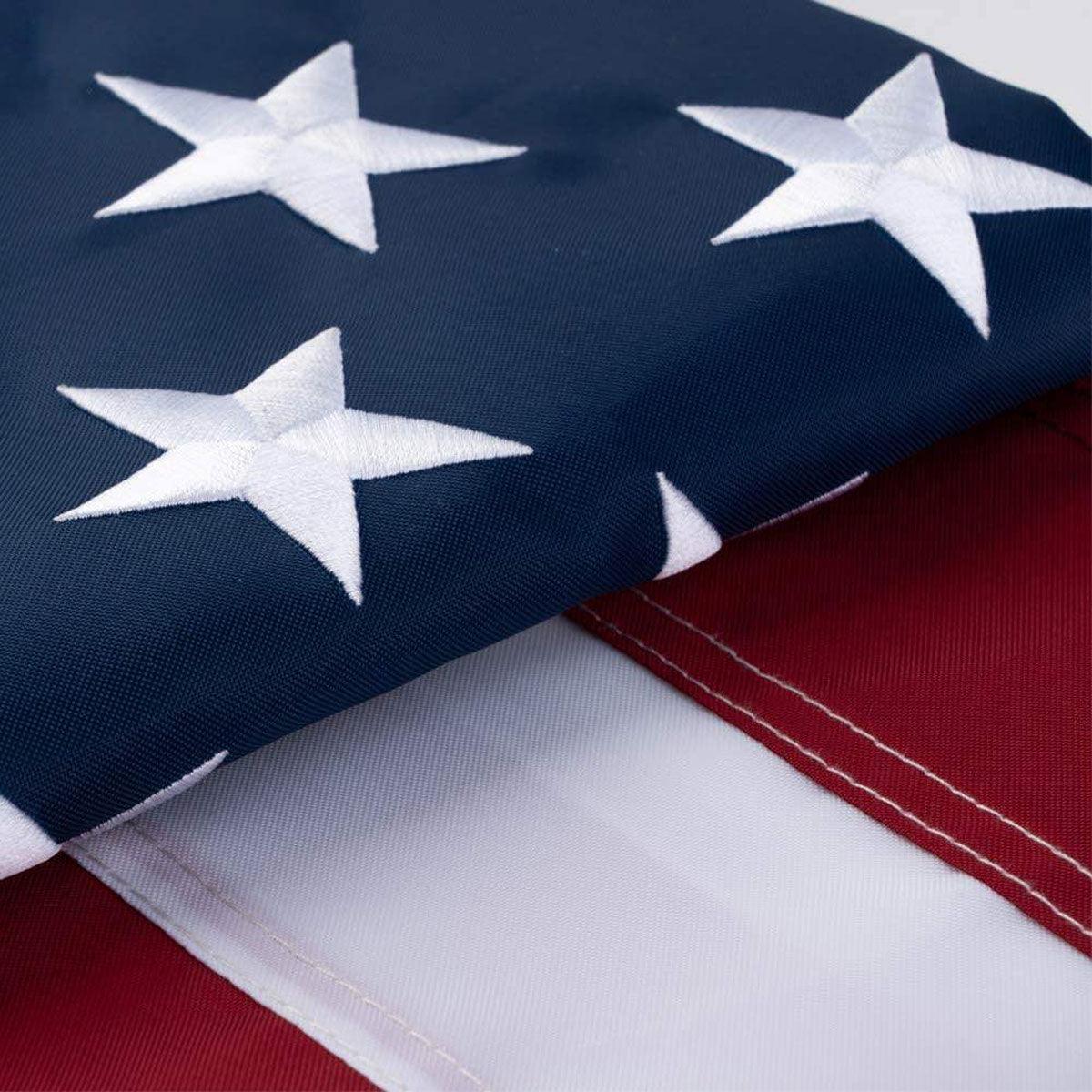 Polyester American Flag (3x5 foot) Embroidered Stars & Sewn Stripes - Image 3