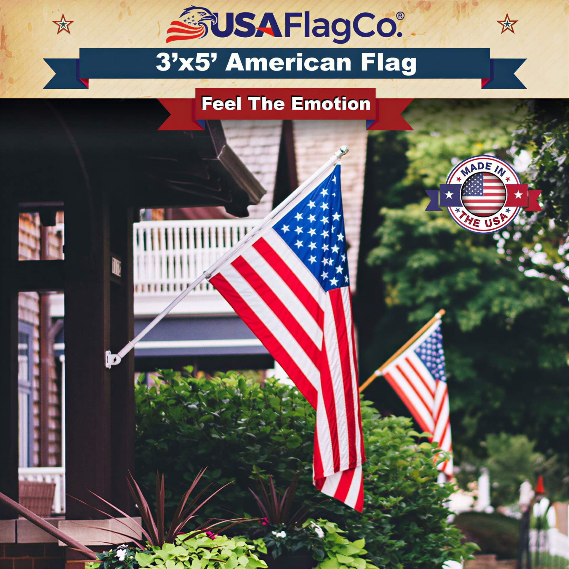 American Flag 3x5 Made in USA – Solar Shield Nylon - Image 3