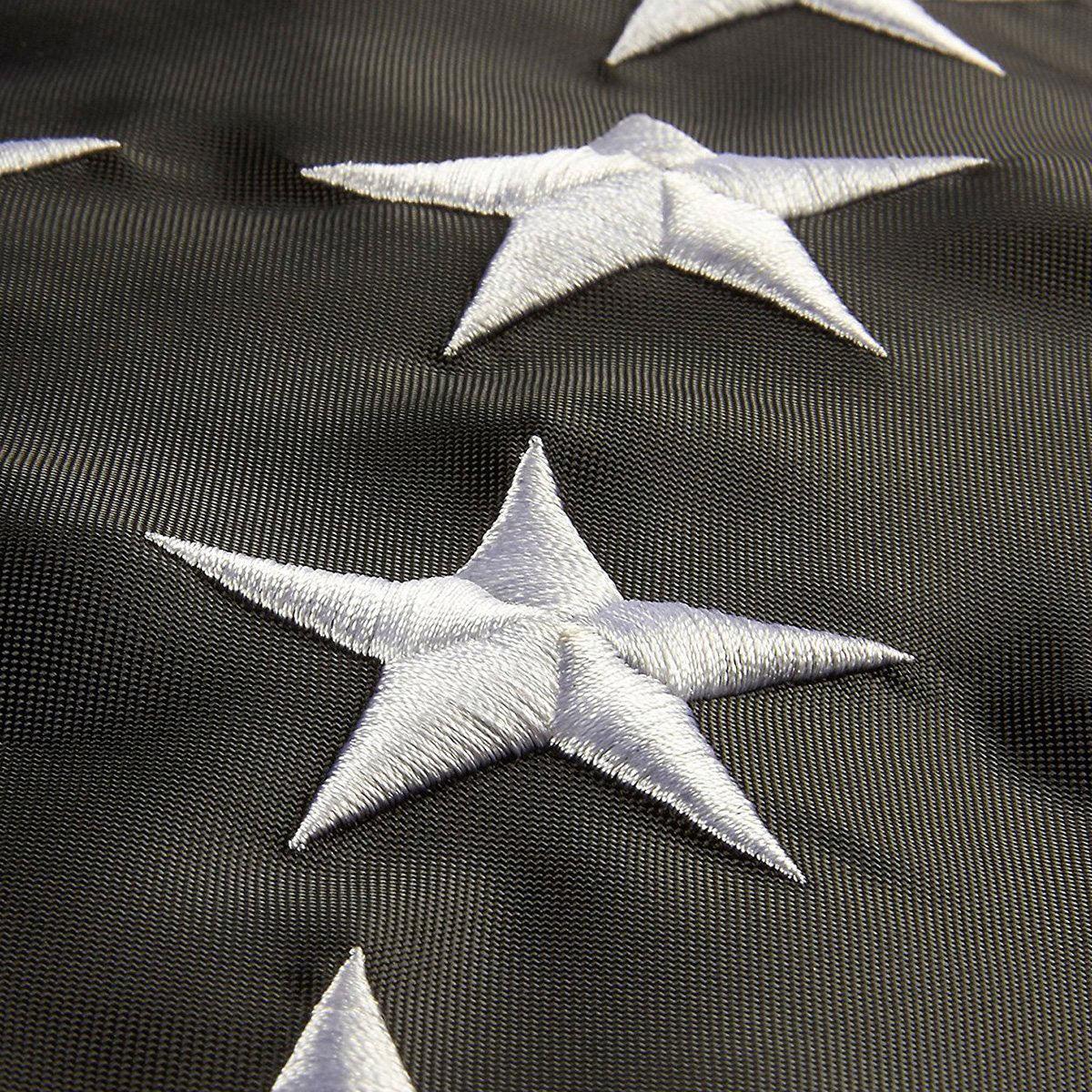 Thin Blue Line American Flag (3x5 foot) Embroidered Stars & Sewn Stripes - Image 3