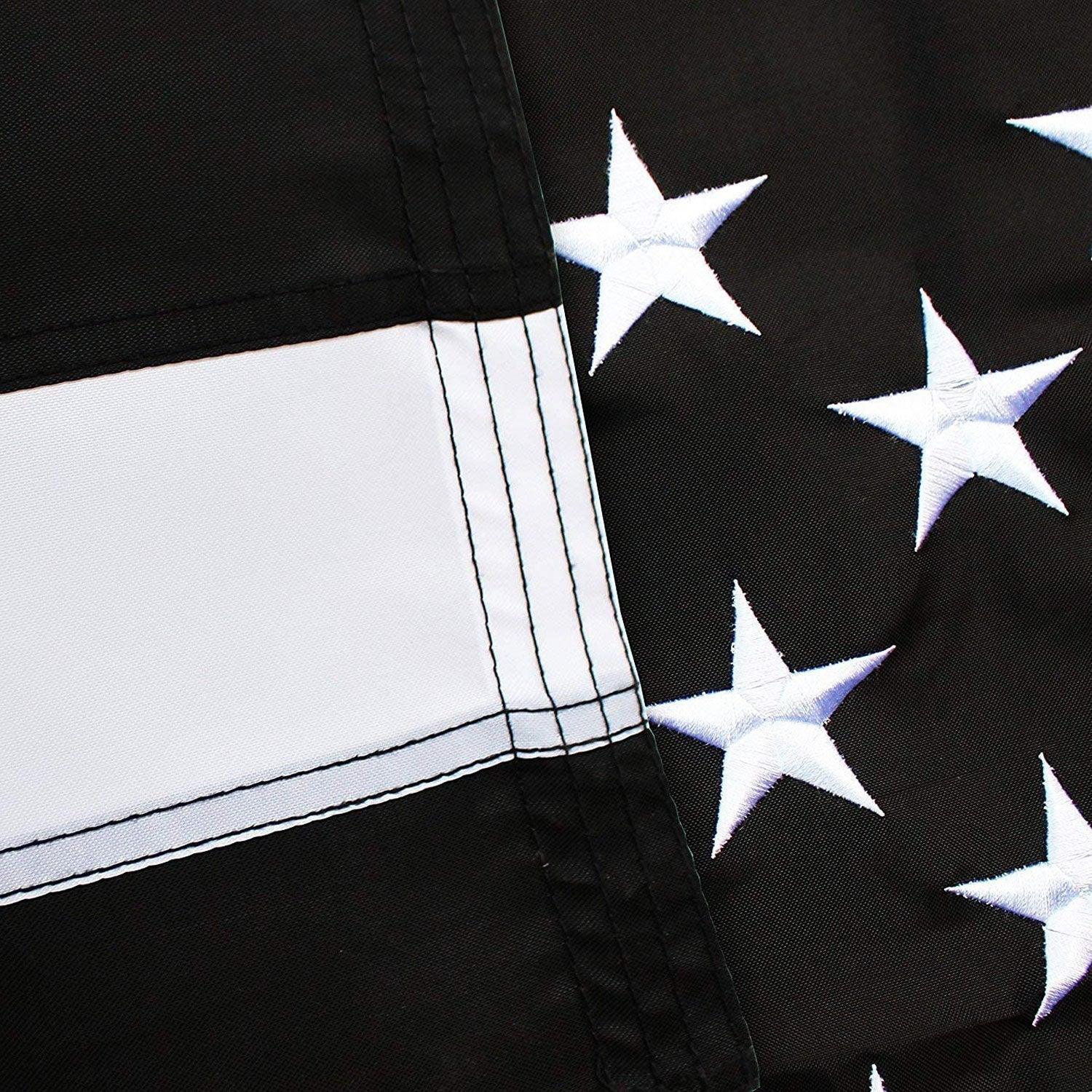 Thin Blue Line American Flag (3x5 foot) Embroidered Stars & Sewn Stripes - Image 5