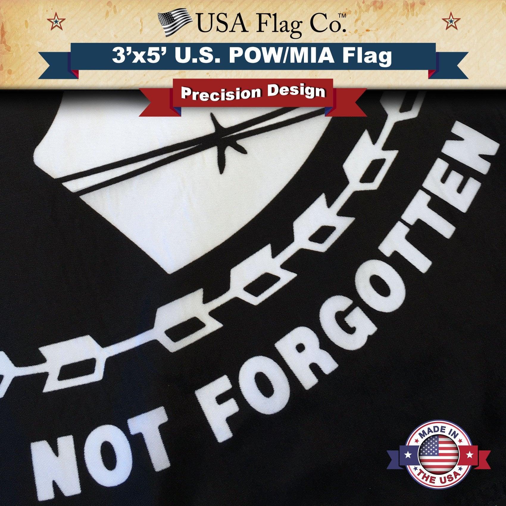 Double-Sided Nylon POW MIA Flag 3x5 - Image 3