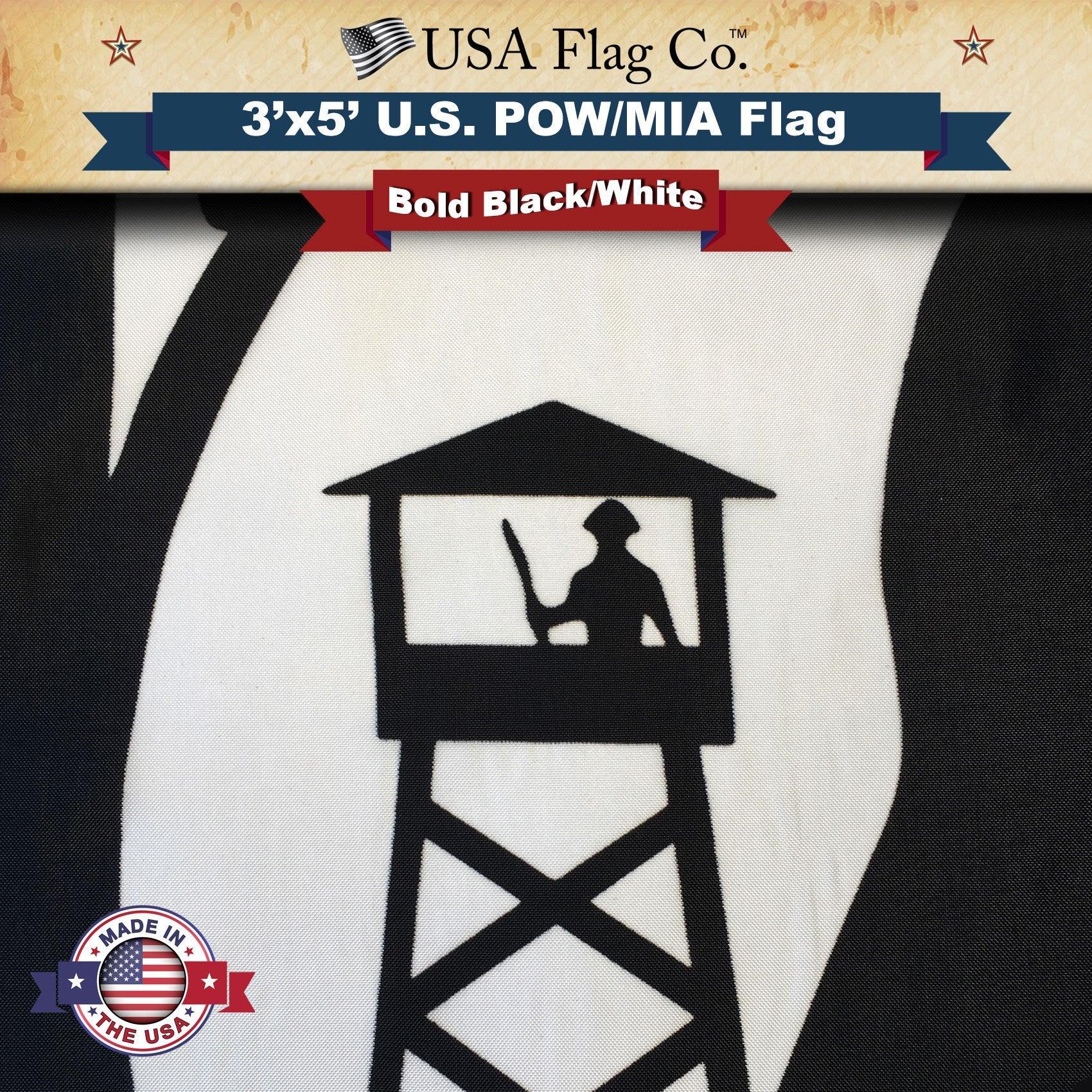 Double-Sided Nylon POW MIA Flag 3x5 - Image 4