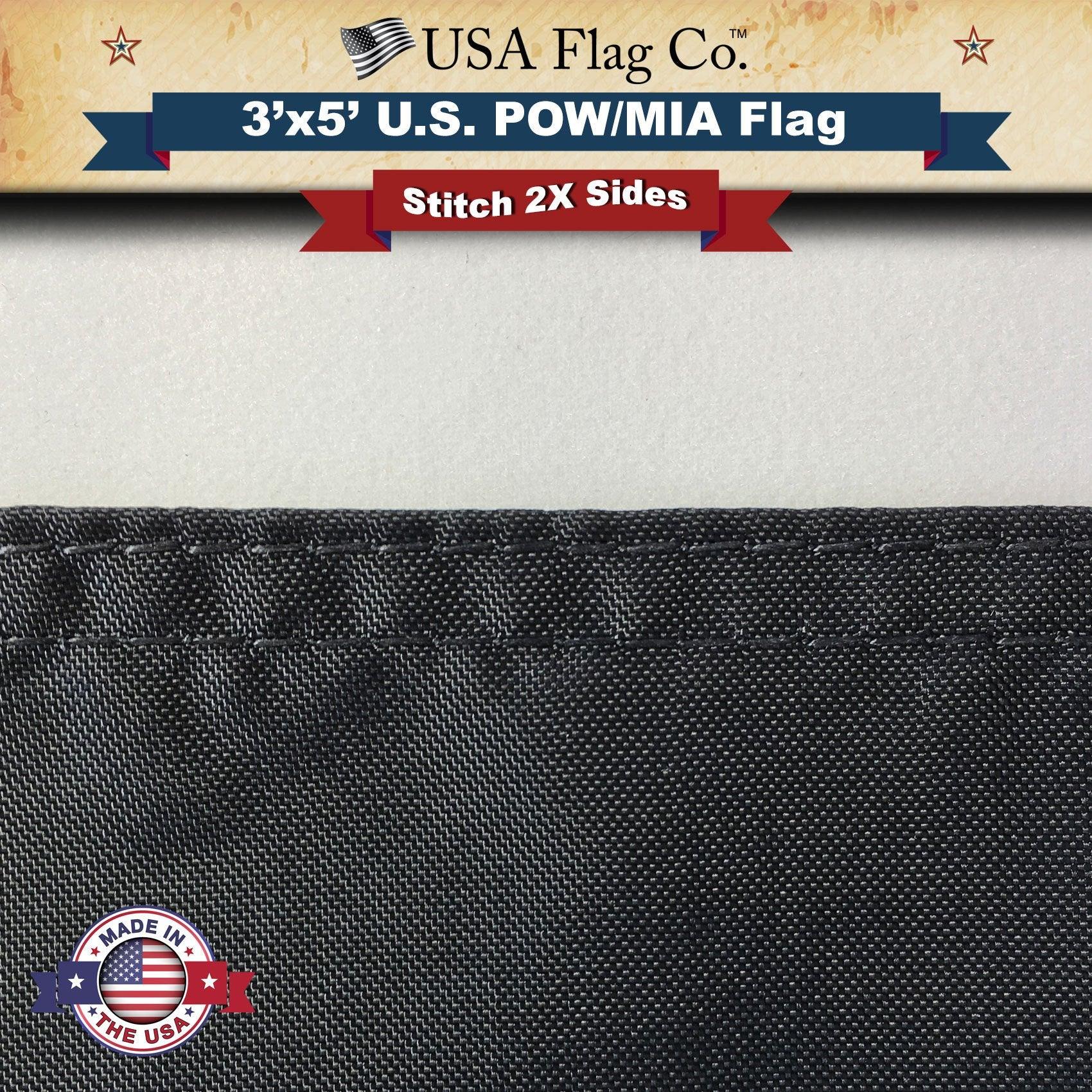 Double-Sided Nylon POW MIA Flag 3x5 - Image 7