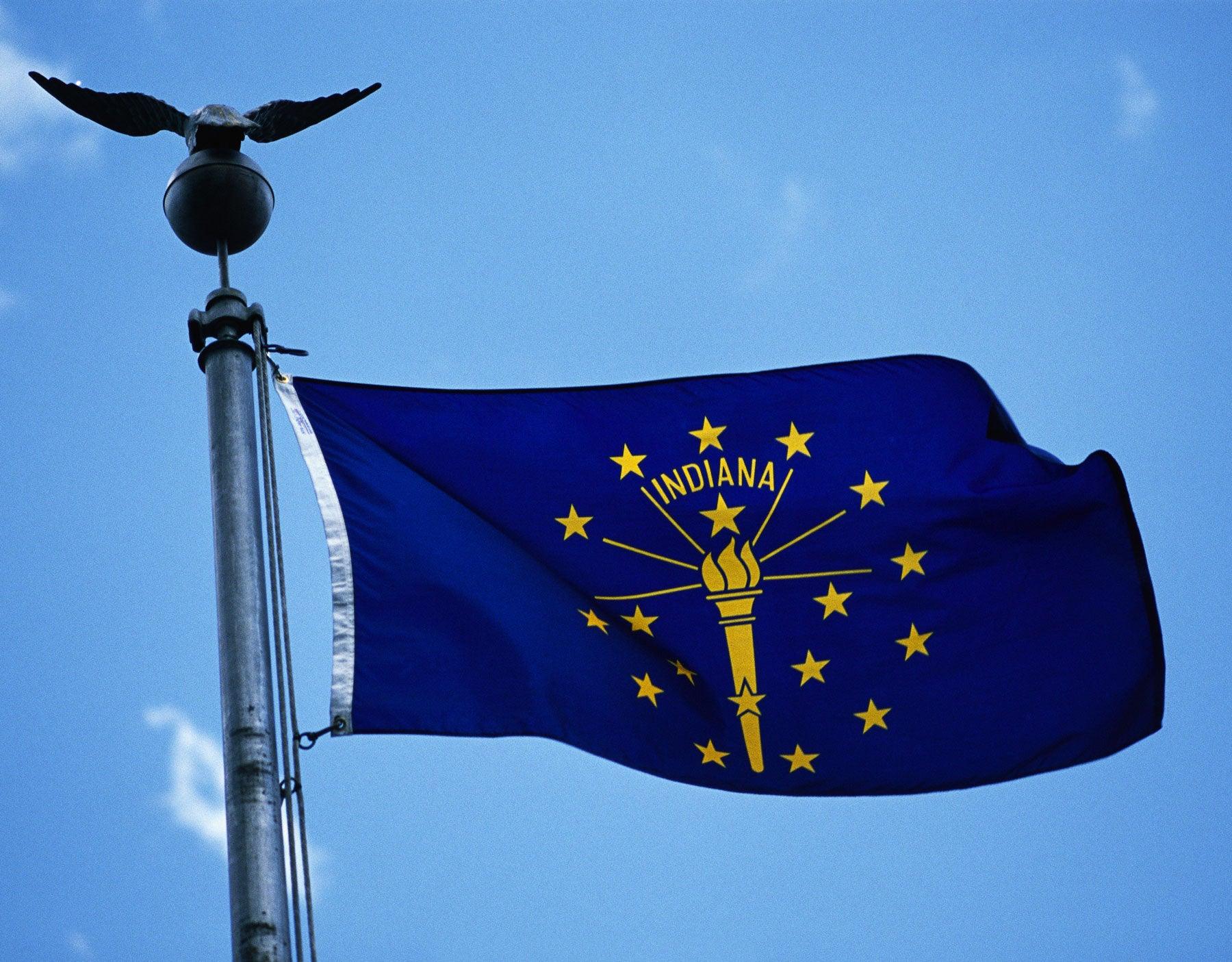 Indiana State Flag Made in USA – Heavy Duty Nylon - Image 3