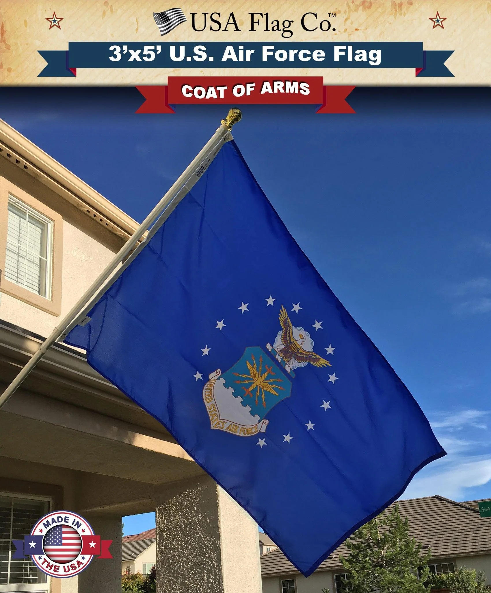 Official US Air Force Flag Made in USA - Image 5
