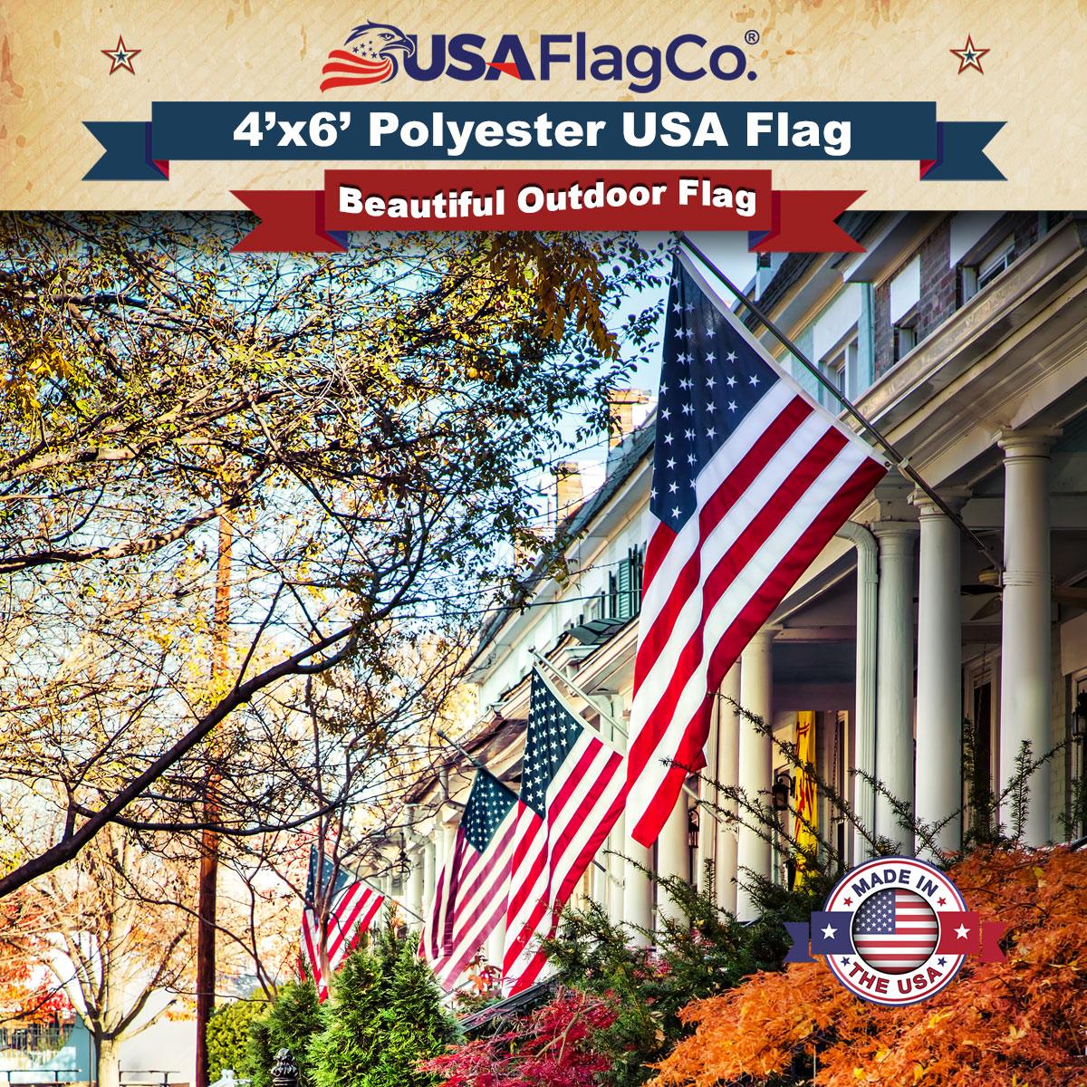 Polyester American Flag 4x6 ft Made in USA – Heavy Duty 2-Ply - Image 3