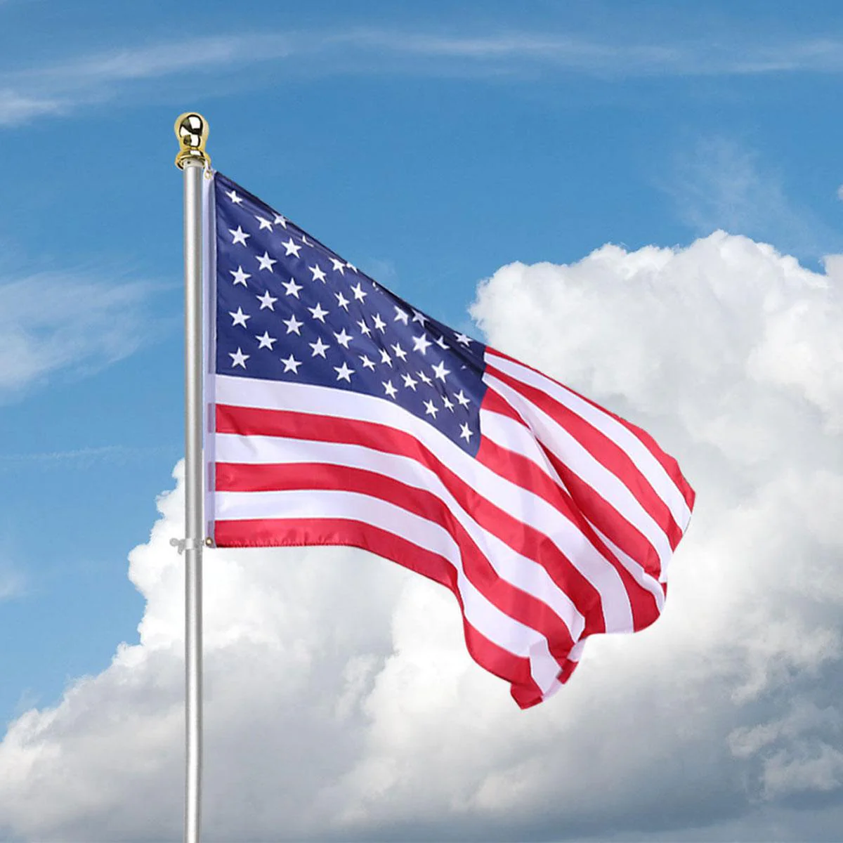 Silver Flag Pole (6ft, 1-inch Diameter) - Image 7