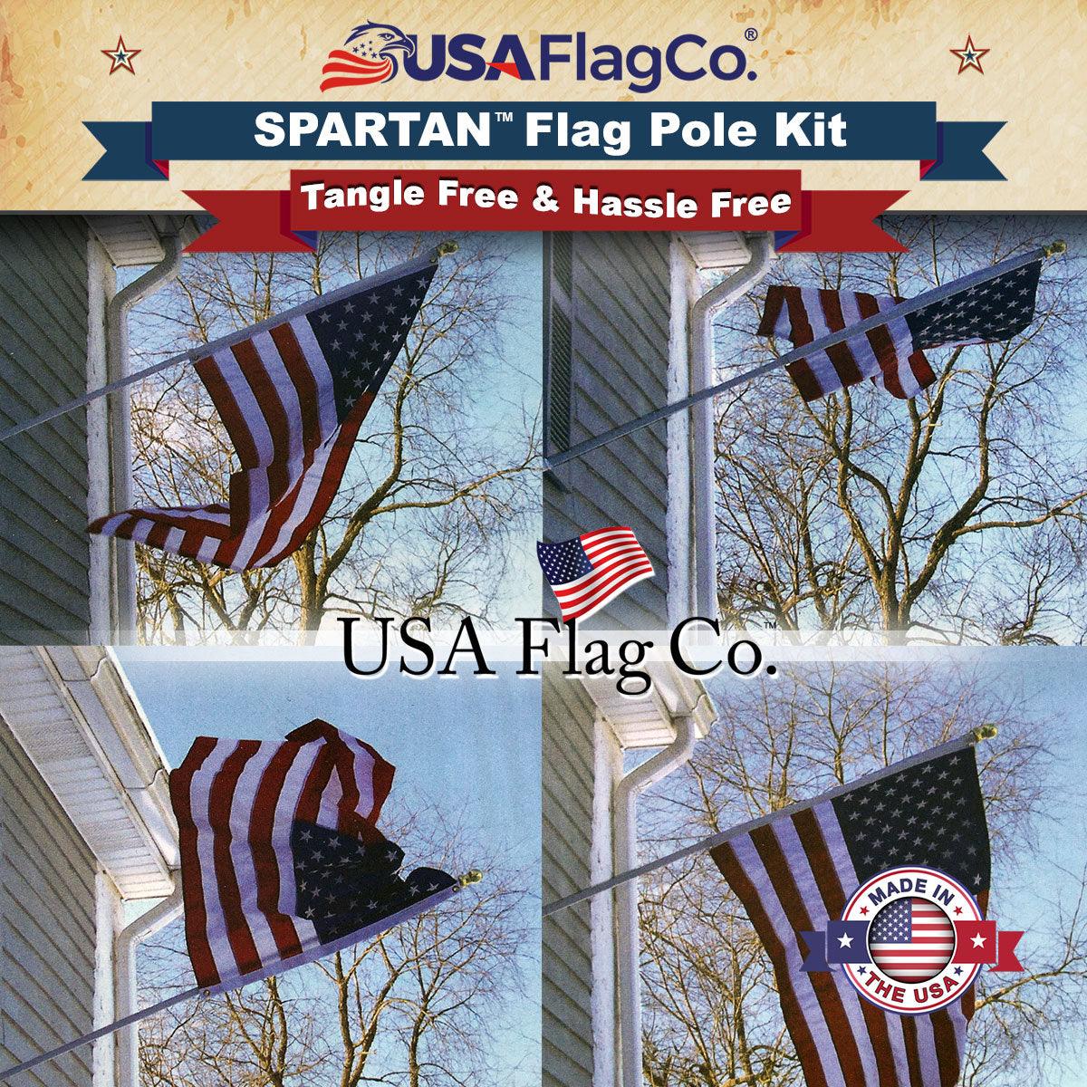 SPARTAN™ NeverFurl® 6ft Flagpole & Bracket Kit (Made in the USA) - Image 5